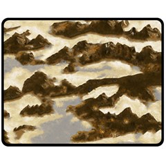 Mountains Ocean Clouds Fleece Blanket (medium) 