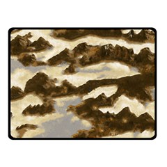 Mountains Ocean Clouds Fleece Blanket (small)