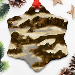 Mountains Ocean Clouds Ornament (snowflake)