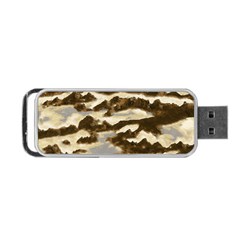 Mountains Ocean Clouds Portable Usb Flash (one Side) by HermanTelo