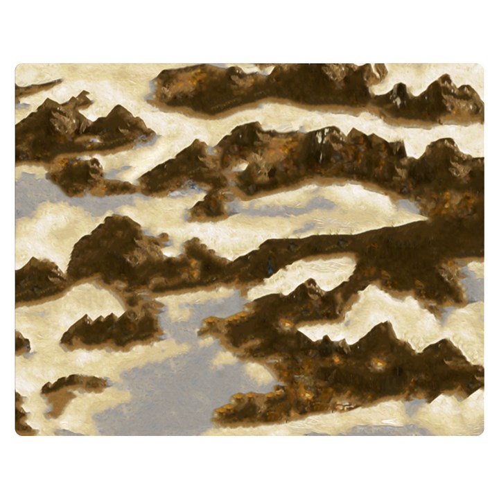 Mountains Ocean Clouds Double Sided Flano Blanket (Medium) 