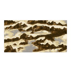 Mountains Ocean Clouds Satin Wrap