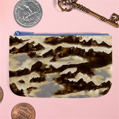 Mountains Ocean Clouds Large Coin Purse by HermanTelo