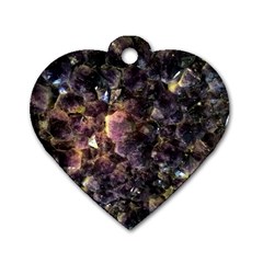 Amethyst Dog Tag Heart (two Sides) by WensdaiAmbrose