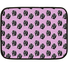 Girl Face Lilac Double Sided Fleece Blanket (mini)  by snowwhitegirl