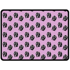 Girl Face Lilac Fleece Blanket (large)  by snowwhitegirl