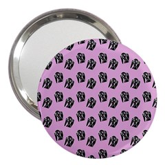 Girl Face Lilac 3  Handbag Mirrors by snowwhitegirl