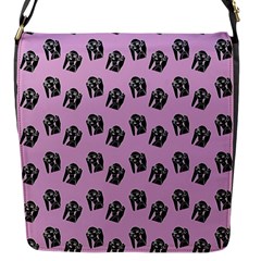 Girl Face Lilac Flap Closure Messenger Bag (s) by snowwhitegirl