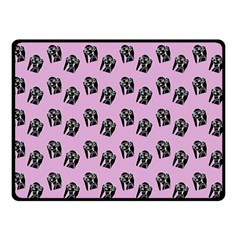 Girl Face Lilac Double Sided Fleece Blanket (small)  by snowwhitegirl