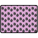 Girl Face Lilac Double Sided Fleece Blanket (Large)  80 x60  Blanket Back