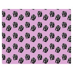 Girl Face Lilac Double Sided Flano Blanket (medium)  by snowwhitegirl