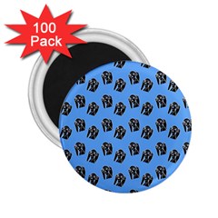 Girl Face Blue 2 25  Magnets (100 Pack)  by snowwhitegirl