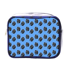 Girl Face Blue Mini Toiletries Bag (one Side) by snowwhitegirl