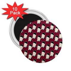 Beanie Boy Pattern Red 2 25  Magnets (10 Pack)  by snowwhitegirl