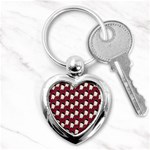 Beanie Boy Pattern Red Key Chain (Heart) Front