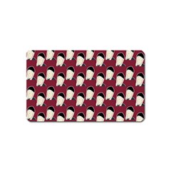 Beanie Boy Pattern Red Magnet (name Card)