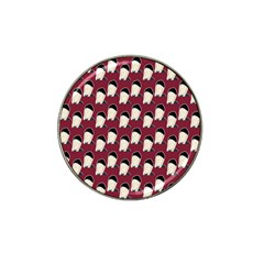 Beanie Boy Pattern Red Hat Clip Ball Marker (4 Pack) by snowwhitegirl