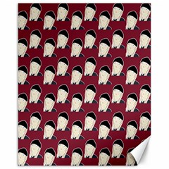 Beanie Boy Pattern Red Canvas 16  X 20  by snowwhitegirl