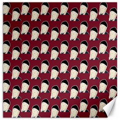 Beanie Boy Pattern Red Canvas 20  X 20  by snowwhitegirl