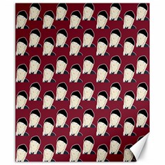 Beanie Boy Pattern Red Canvas 20  X 24  by snowwhitegirl