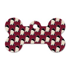 Beanie Boy Pattern Red Dog Tag Bone (one Side) by snowwhitegirl