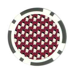 Beanie Boy Pattern Red Poker Chip Card Guard by snowwhitegirl