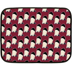 Beanie Boy Pattern Red Fleece Blanket (mini) by snowwhitegirl