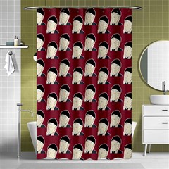 Beanie Boy Pattern Red Shower Curtain 48  X 72  (small)  by snowwhitegirl