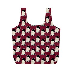 Beanie Boy Pattern Red Full Print Recycle Bag (m) by snowwhitegirl