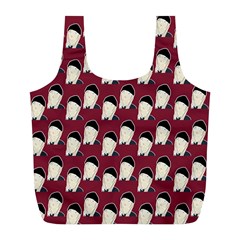 Beanie Boy Pattern Red Full Print Recycle Bag (l) by snowwhitegirl