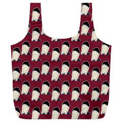 Beanie Boy Pattern Red Full Print Recycle Bag (xl) by snowwhitegirl