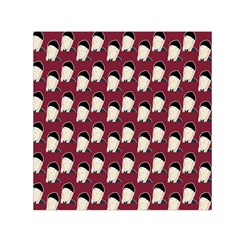 Beanie Boy Pattern Red Small Satin Scarf (square)