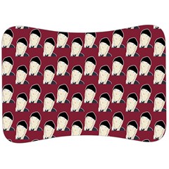 Beanie Boy Pattern Red Velour Seat Head Rest Cushion by snowwhitegirl