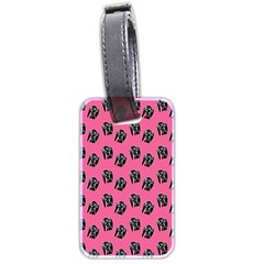 Girl Face Pink Luggage Tag (two Sides) by snowwhitegirl