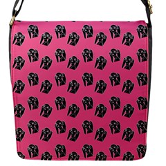 Girl Face Pink Flap Closure Messenger Bag (s) by snowwhitegirl