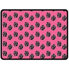 Girl Face Pink Double Sided Fleece Blanket (large)  by snowwhitegirl