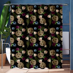 Cracked Doll Pattern Black Shower Curtain 60  X 72  (medium)  by snowwhitegirl