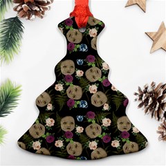 Cracked Doll Pattern Black Ornament (christmas Tree)  by snowwhitegirl