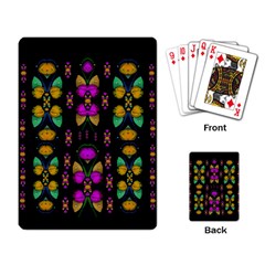 Roses As Lotus Flowers Decorative Playing Cards Single Design by pepitasart