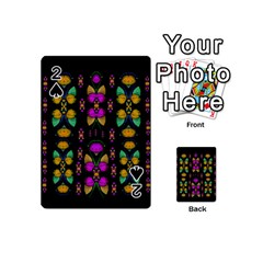 Roses As Lotus Flowers Decorative Playing Cards Double Sided (mini) by pepitasart