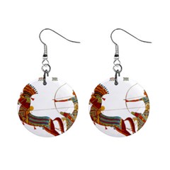 Egypt Egyptian Pharaonic Horses Mini Button Earrings by Sapixe