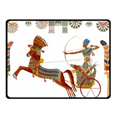 Egypt Egyptian Pharaonic Horses Double Sided Fleece Blanket (small)  by Sapixe