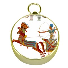 Egypt Egyptian Pharaonic Horses Gold Compasses by Sapixe