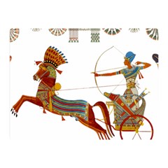 Egypt Egyptian Pharaonic Horses Double Sided Flano Blanket (mini)  by Sapixe