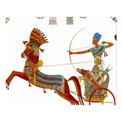 Egypt Egyptian Pharaonic Horses Double Sided Flano Blanket (large)  by Sapixe