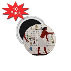 Egyptian Design Men Worker Slaves 1 75  Magnets (10 Pack)  by Sapixe