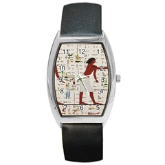 Egyptian Design Men Worker Slaves Barrel Style Metal Watch by Sapixe