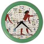 Egyptian Design Men Worker Slaves Color Wall Clock Front