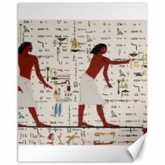 Egyptian Design Men Worker Slaves Canvas 11  X 14  by Sapixe