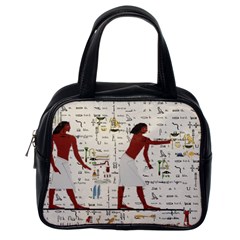 Egyptian Design Men Worker Slaves Classic Handbag (one Side) by Sapixe